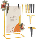 Wedding Welcome Sign Easel Stand Holder 68 x31x 20 With Leather Straps,Gold | Welcome to Our Wedding Sign Holder