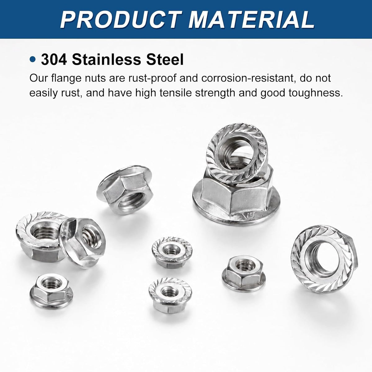 M METERXITY 10-Pack #10-24 Spindle Blade Nuts, Serrated Flange Hex Nuts