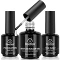 Beetles 3Pcs 15 ml Builder Nail Gel with Base and No Wipe Top Coat | Gel Polish Kit for Gloss Finish and Long-Lasting