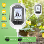 4-in-1 Soil Moisture Meter Digital Plant Temperature/Soil Moisture/pH Meter/Sunlight Intensity Backlight LCD Display