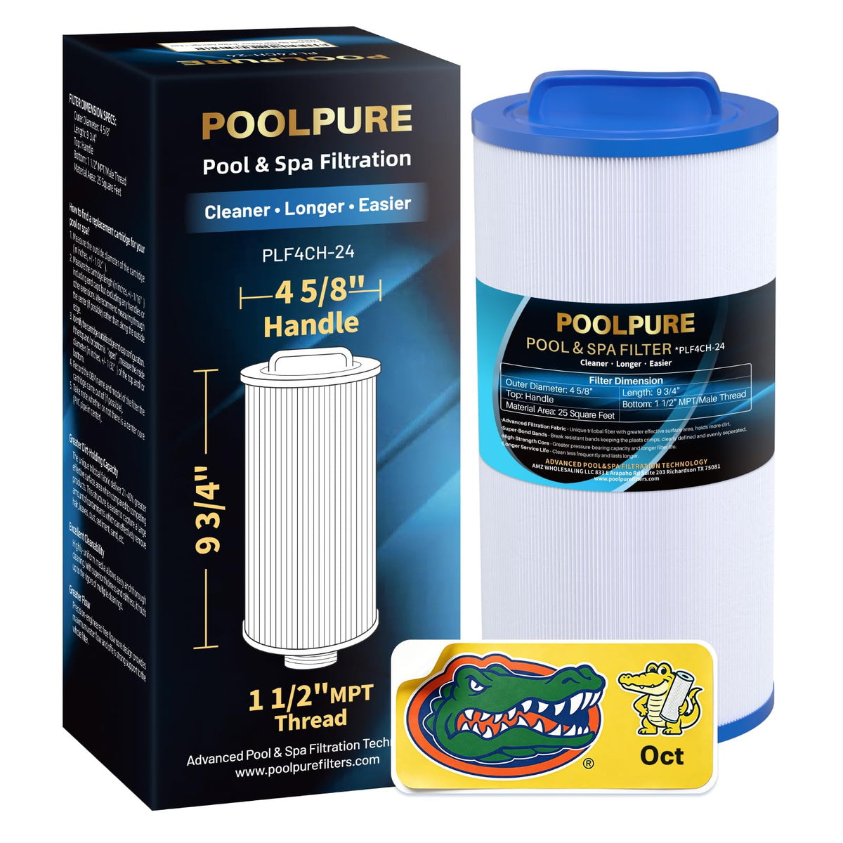 PLF4CH-24 SPA Filter Replaces Pleatco PGS25P4 1PACK