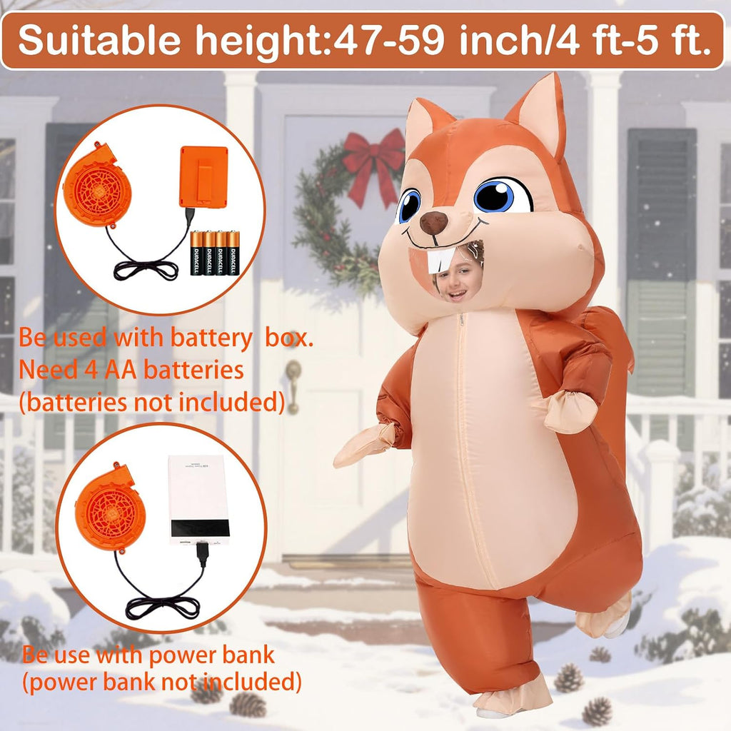 Inflatable Squirrel Costume Kids Thanksgiving Inflatable Costume Christmas Blow Up Squirrel Costumes Halloween