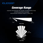 ELEGRP Single Pole Occupancy Motion Sensor Light Switch, Need Grounding Wire No Neutral Wire, 120° Sensor Coverage PIR Infrared Motion Activated, for CFL/LED/Incandescent Bulb, UL,1 Pack, Matte White