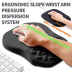 Ergonomic Slope Mouse Pad Wrist Support, Wrist Rest Mousepad for Carpal Tunnel Pain Relief with Massage Bulge and