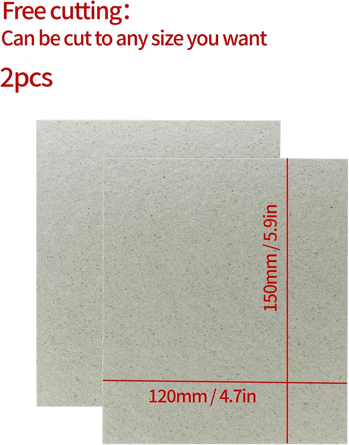 2 Pcs Waveguide Covers, Universal Mica Sheets for Microwave Oven 150x120mm