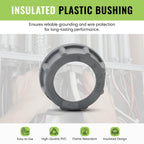 SELECT 30 Pack Insulated Plastic Bushing, 2 Inch Rigid PVC Electrical Bushing for Superior Grounding Performance, Fire Retardant Threaded Conduit Fittings