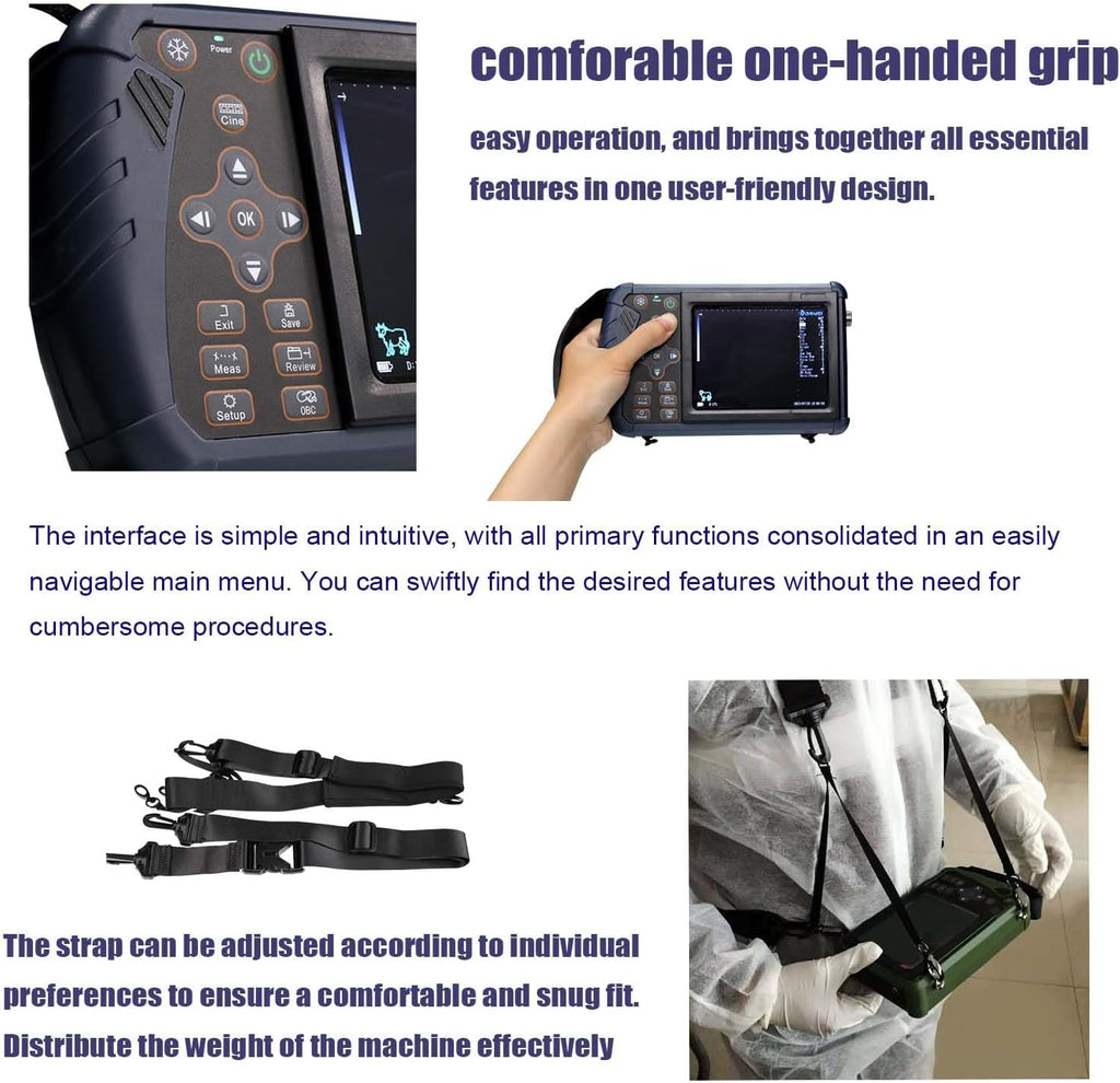 S1 Veterinary Ultrasound Machine for Pregnancy Portable Vet Handheld Scanner B-Ultra Sound with 3.5Mhz Convex Probe
