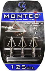G5 Montec Fixed 3-Blade Broadheads, 3 Pack, Crossbow, 100/125
