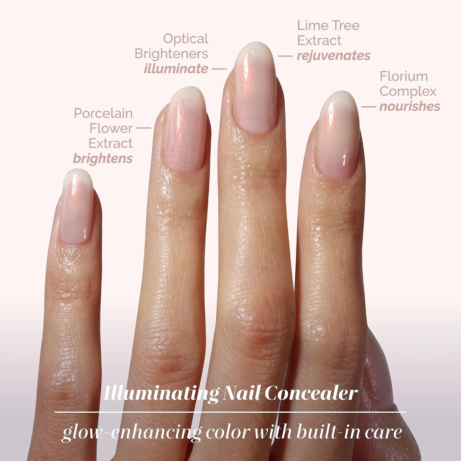 Nail Concealer and Gel Genius Top Coat Duos, Brighten and Illuminate Nails in One Step, High Gloss Chip-Resistant