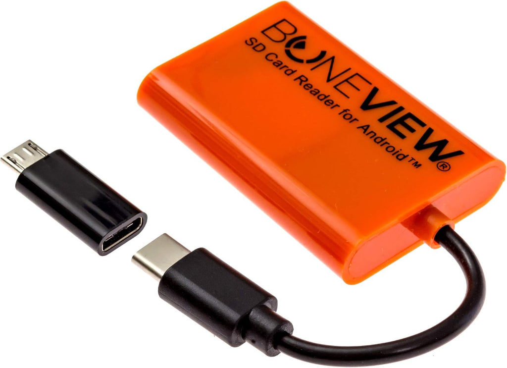 SD Card Reader for Android - Type C USB Trail Camera Viewer by BoneView - Backup Play Save and Share Deer Hunting