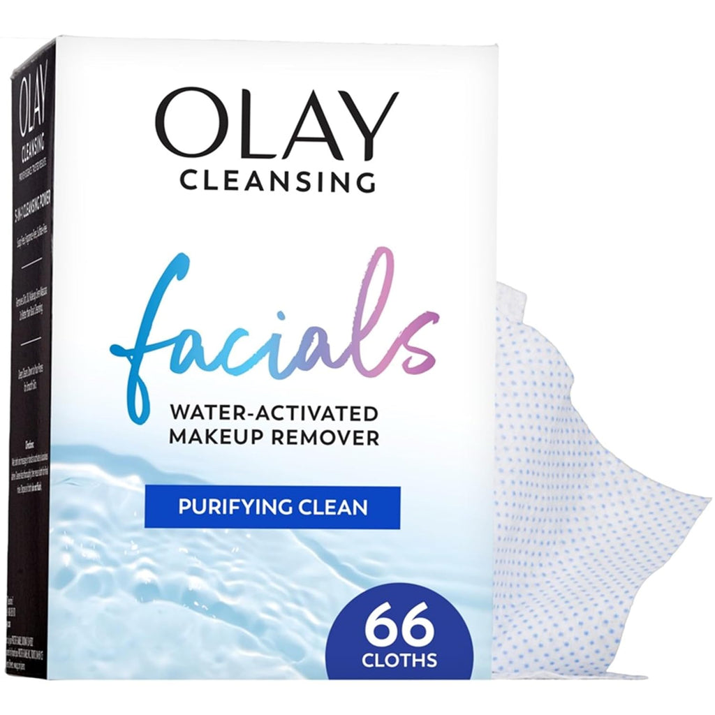 Makeup Remover Wipes, Daily Facials Deep Clean Face Cleanser for Normal to Oily Skin, Alcohol & Fragrance Free, Soft