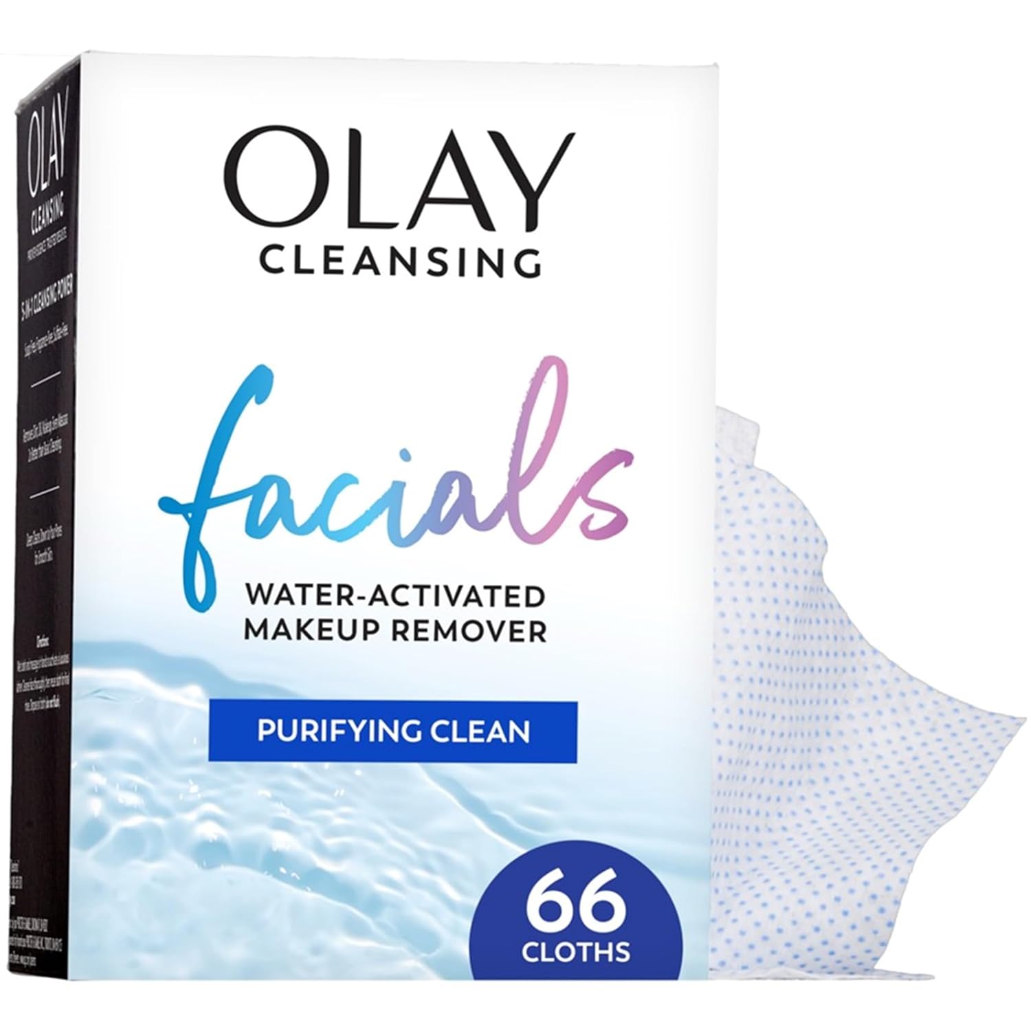 Makeup Remover Wipes, Daily Facials Deep Clean Face Cleanser for Normal to Oily Skin, Alcohol & Fragrance Free, Soft