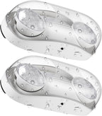 LEONLITE 2-Pack Wet Location LED Emergency Lights IP65 Waterproof White