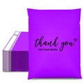 Thank You Poly Mailers 12x15.5 Inch, 50 PCS, Purple