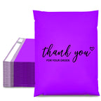 Thank You Poly Mailers 12x15.5 Inch, 50 PCS, Purple