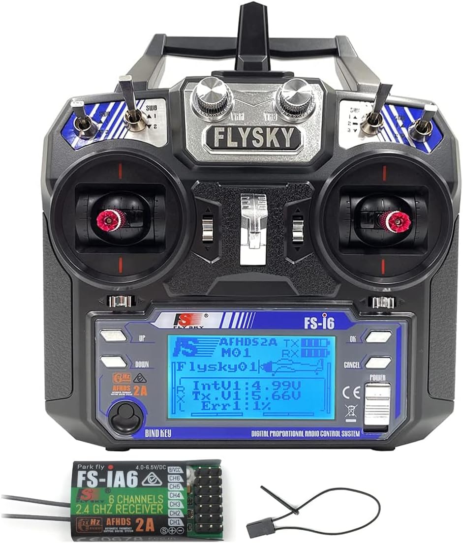 FS-i6 6CH 2.4GHz Radio System RC Transmitter Controller with FS-iA6 Receiver for RC Helicopter Plane Quadcopter