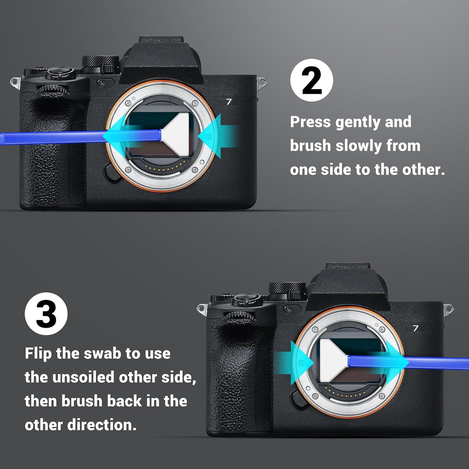 Updated Camera Lens Cleaning Kit, Camera Sensor Cleaning Kit Full Frame 10x | Sensor Cleaning Kit with 10x Sensor