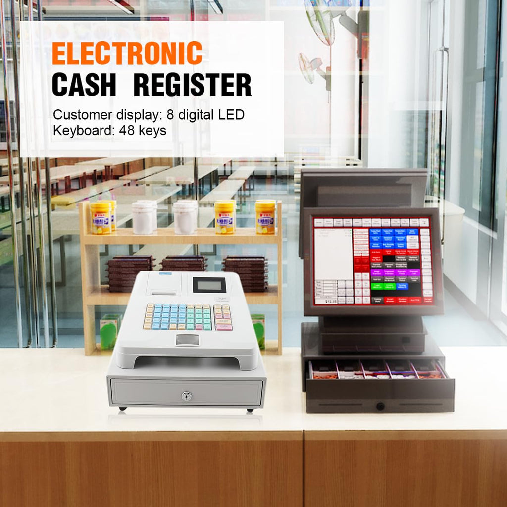 Electronic Cash Register, 48 Keys Led Display Electronic Pos System