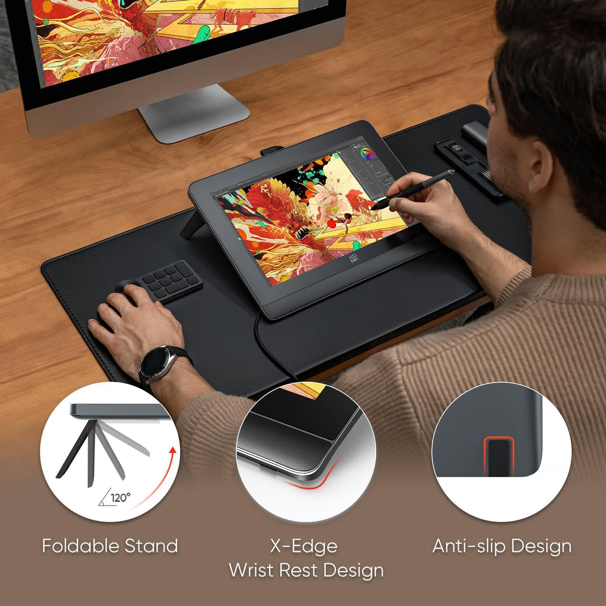 XPPen Artist Pro 14 Gen2 Drawing Tablet with Screen 14 inch Graphic Art Tablet & XP-PEN Professional Artist Glove for