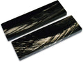 Black Scales Handle Buffalo Horn Handles Knife Making Blanks Blades Knives Pair 5 inch for Custom Handles