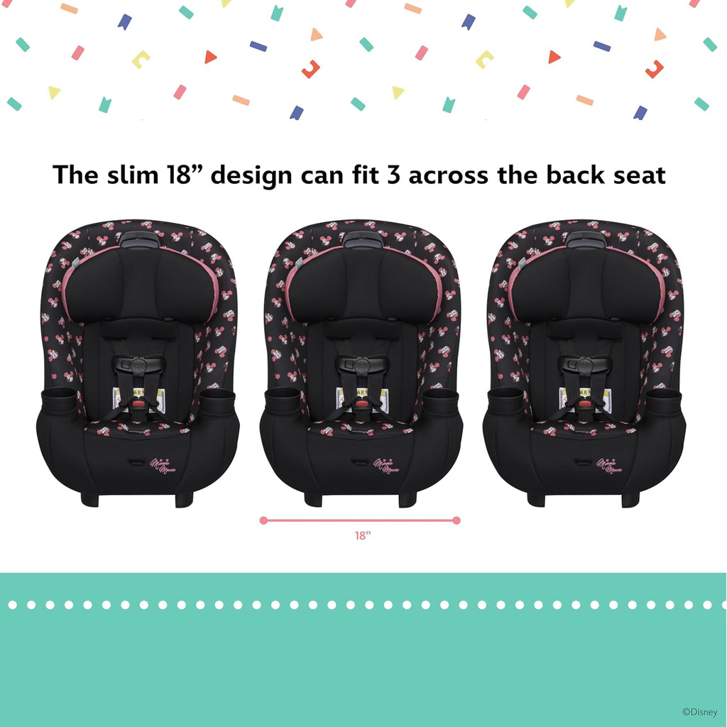 Baby Ellaris 3-in-1 Convertible Car Seat, Slim Fit Design, Rear & Forward-Facing, 5-Position Headrest, 3-Across Fit