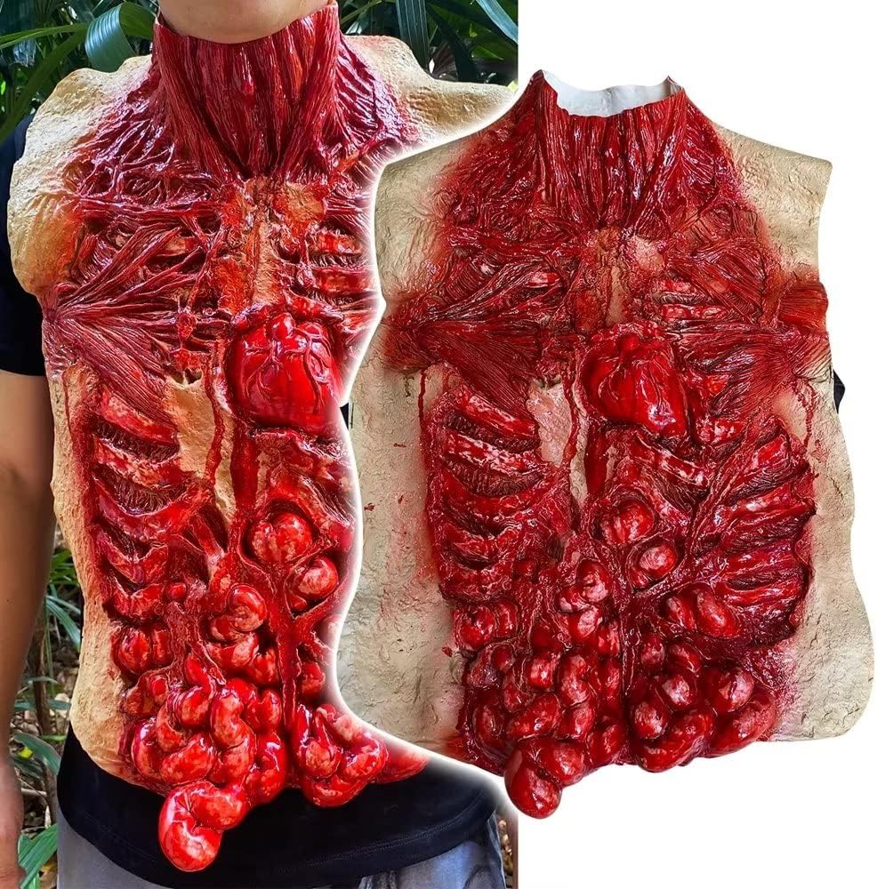 Scary Halloween Costumes Bloody Zombie Decoration Creepy Horror Cosplay Prop