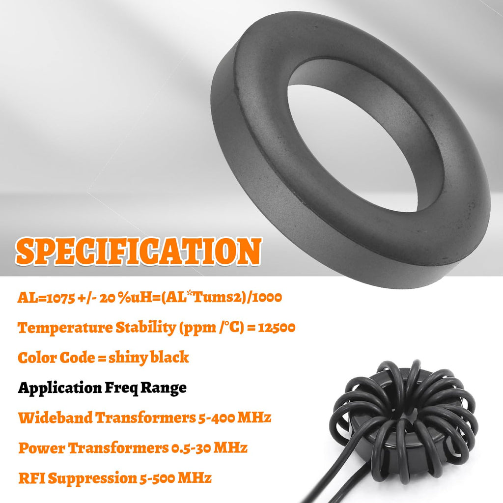 FT-240-43 Ferrite Toroid Core 2.4in High-Performance 43Material Ring