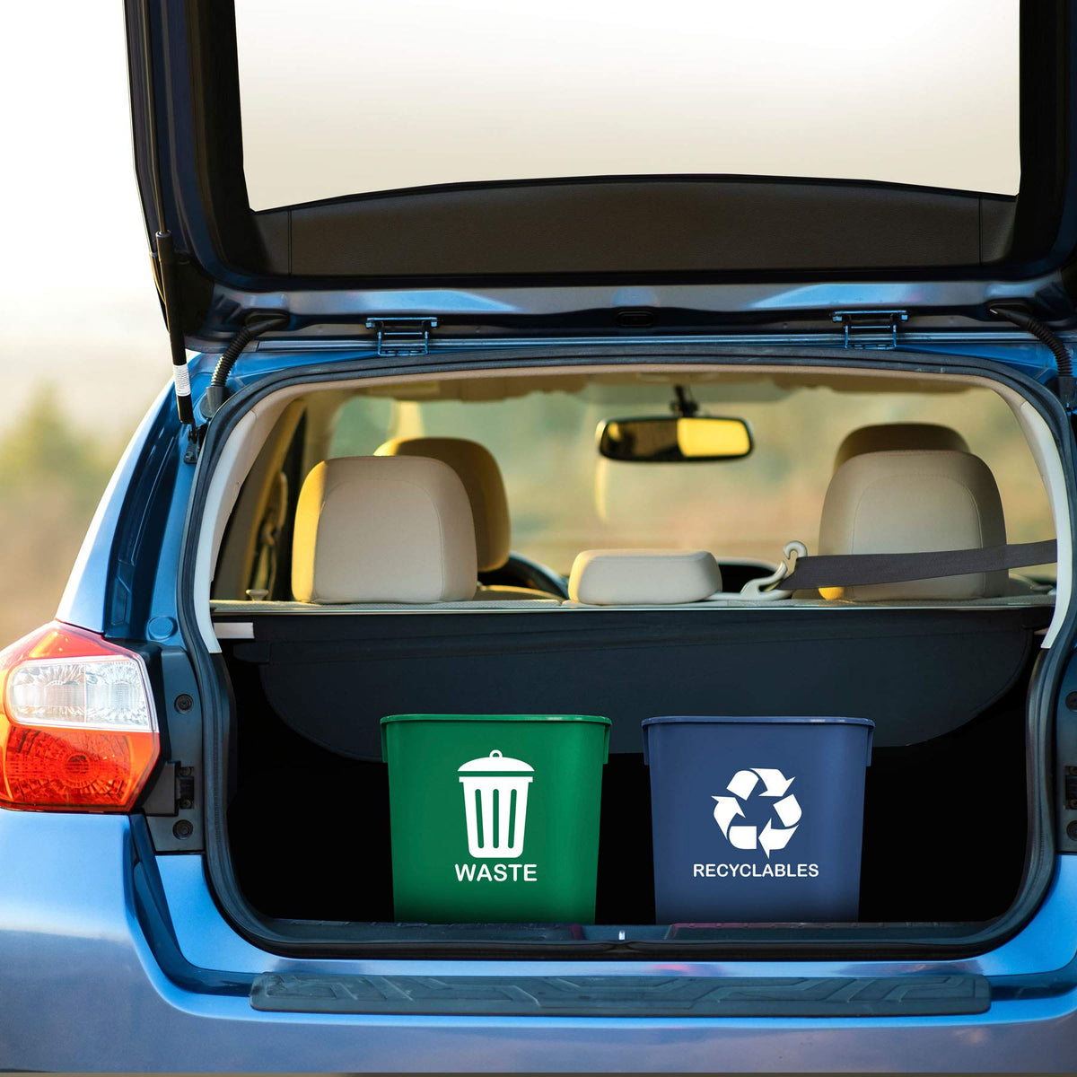 Wastebasket Bin for Waste and Recycling, 3.25 Gal/ 13 Qt, 2-Pack