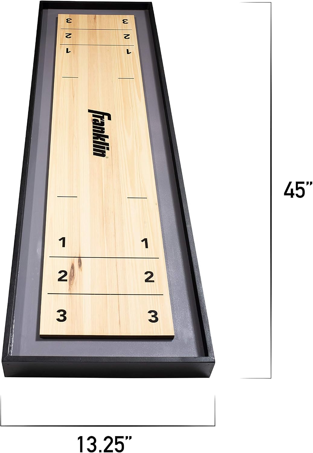 2-in-1 Shuffleboard Table and Curling Set - Portable Tabletop Set Includes 8 Rolling Mini Pucks - 45" | Ready To Play