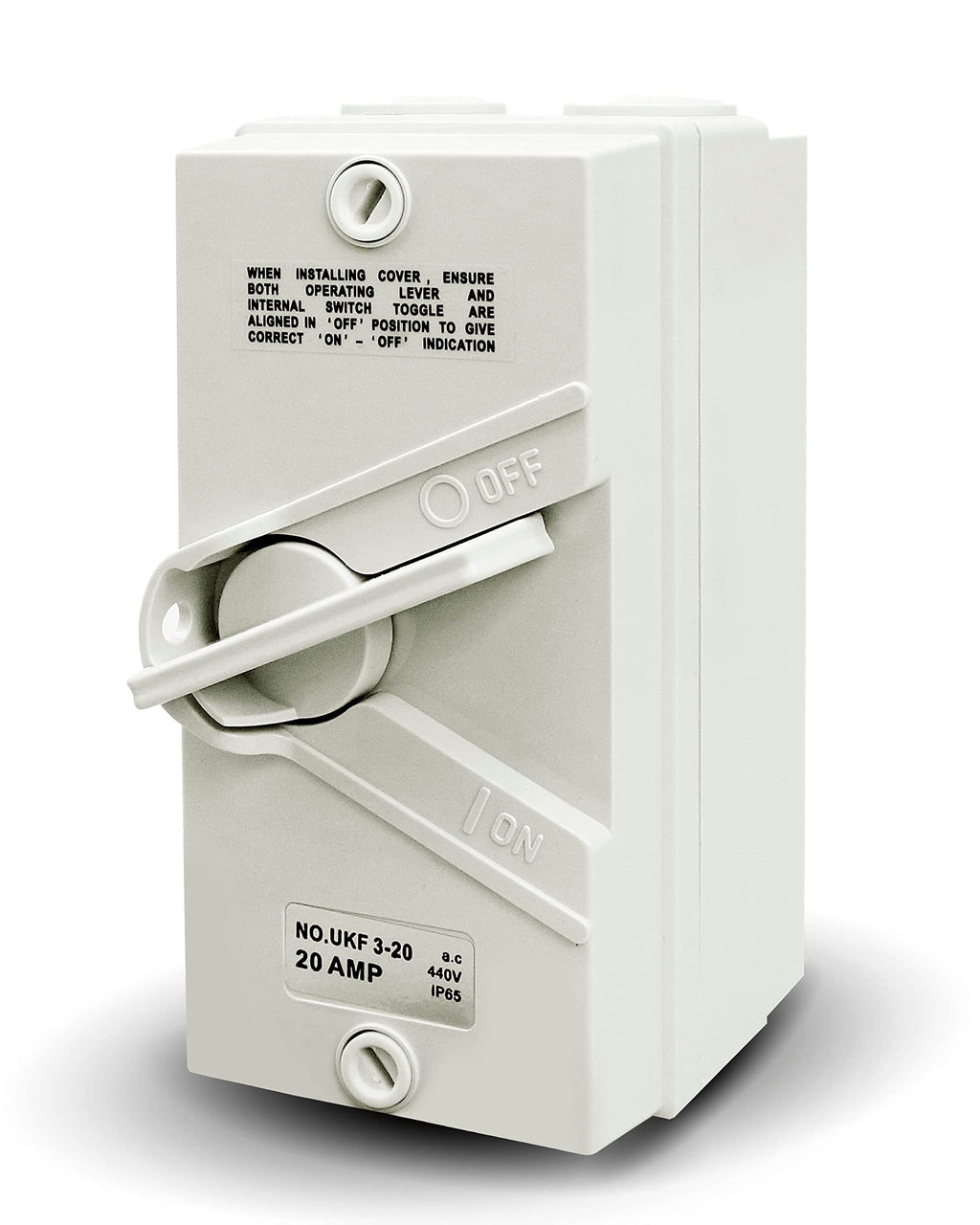 Enclosed Motor Disconnect Switch 20A 440V AC,3 Pole Safety Isolation Switch