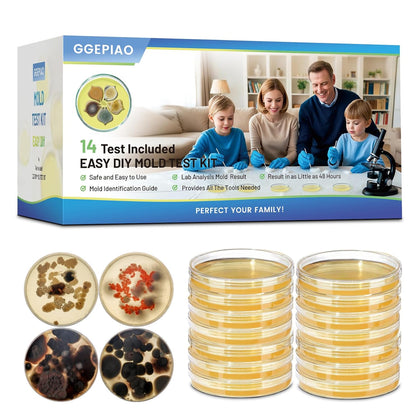 Mold Test Kit for Home,14 Simple Detection Tests,Test HVAC System,Home Surfaces, Indoor Air Quality Testing,DIY Mold