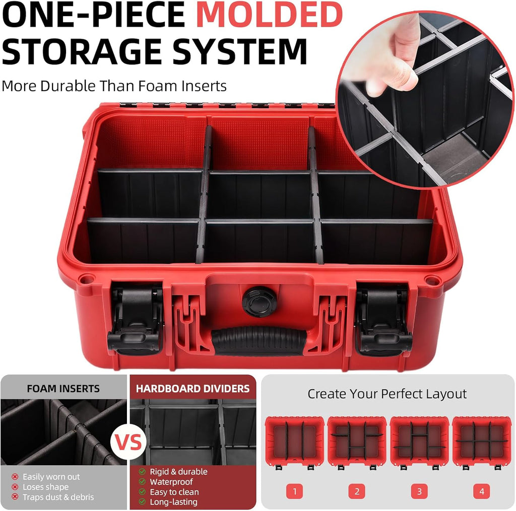 Graded Card Case Storage Box for Sports Cards, 6 Dividers, Waterproof | Baseball Trading Card Box for PSA BGS SGC CGC