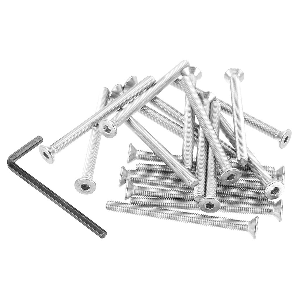 PATIKIL 20 Pcs #10-32 x 2-1/2" Flat Head Socket Cap Screws Machine Screws