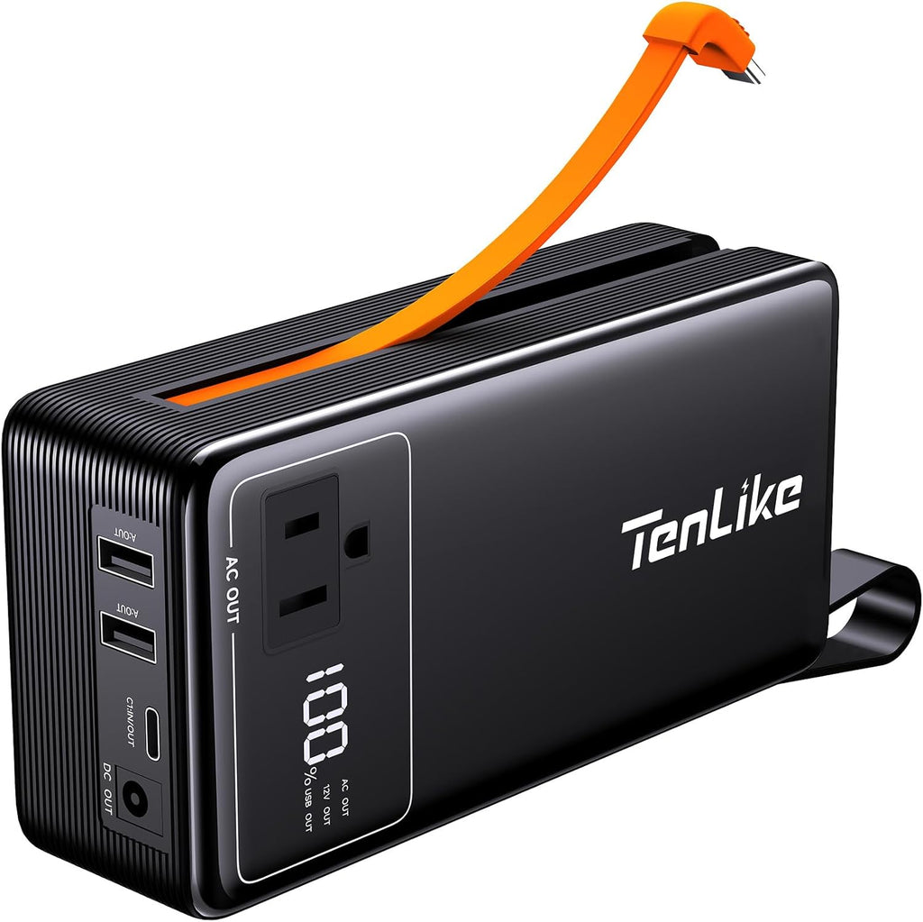 Portable Power Station with AC Outlet Power Bank for Camping Essentials Small Electric Mini Generator Large Lithium