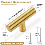 30 Pack Brushed Brass Cabinet Knobs Gold Drawer Pulls Stainless Steel Brushed Gold Dresser Knobs for Cabinets