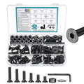 155 PCS M8 Countersunk Screws Kit, M8 Flat Head Machine Screws Assortment