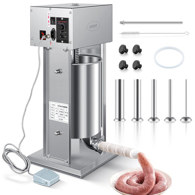 Electric Sausage Stuffer Maker, Vertical Electric Stuffer 11 Adjustable Speed Stainless Steel Commercial Sausage