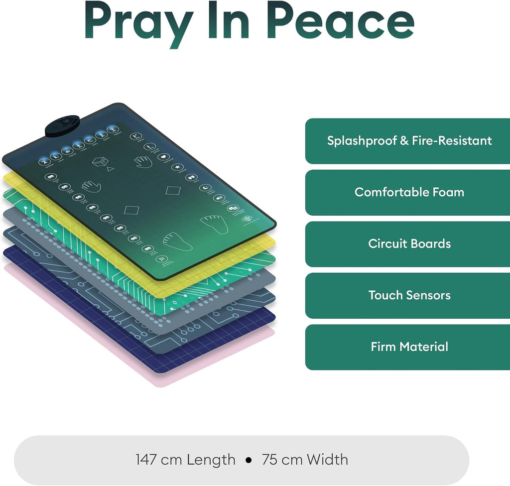 for Adults - Smart Interactive Prayer Mat for Adults & Reverts Learning Surahs, Salah, Duas, & More - Muslim Prayer