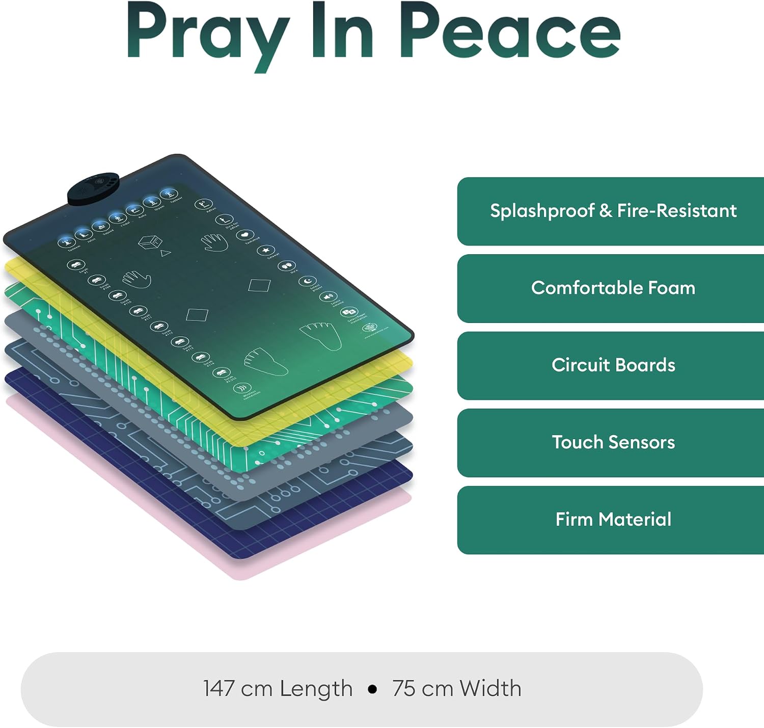 for Adults - Smart Interactive Prayer Mat for Adults & Reverts Learning Surahs, Salah, Duas, & More - Muslim Prayer