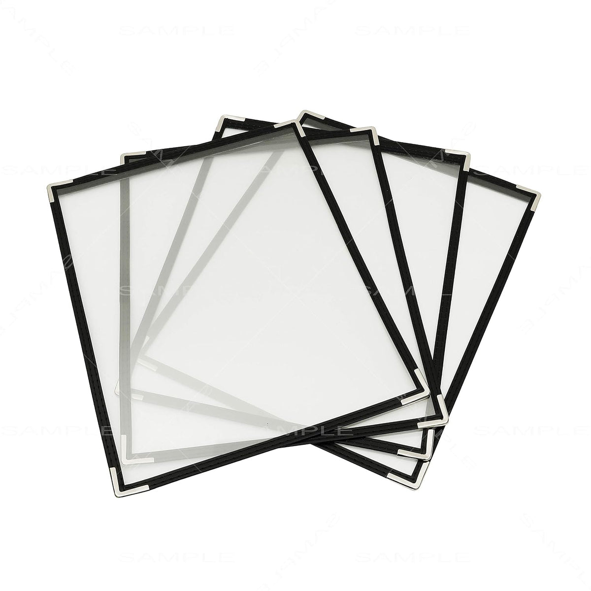 25 Menu Covers 8.5 x 11 Inch Menu Holder Double Stitched Menu Covers Single Page Menu Cover Two Clear Viewing