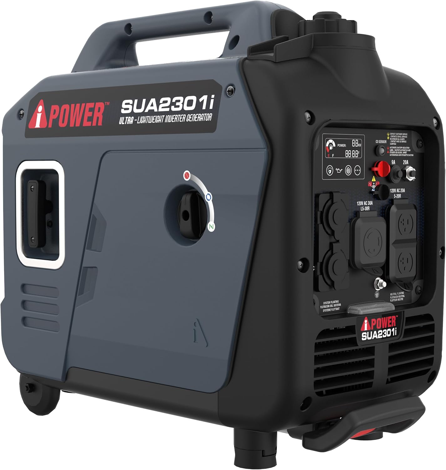 Portable Inverter Generator, 2300W RV Ready, EPA & CARB Compliant CO Sensor, Portable Ultra-Light Weight For Backup