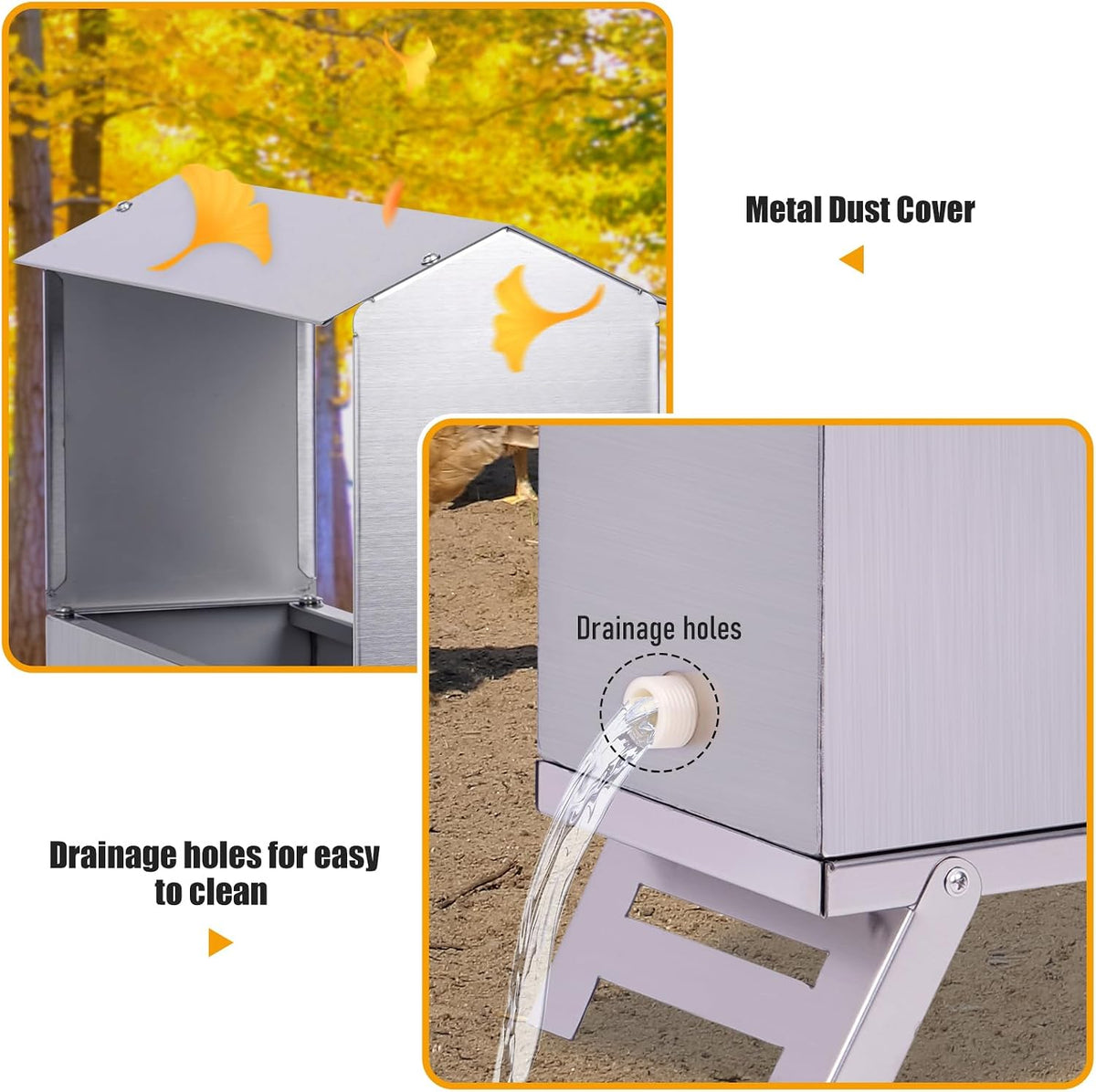 Stainless Steel Automatic Chicken Waterer, Hands-Free Hydration