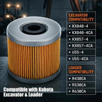E-Gaultra RD159-51940 Fuel Filters (2pcs) Compatible With Kubota Loaders