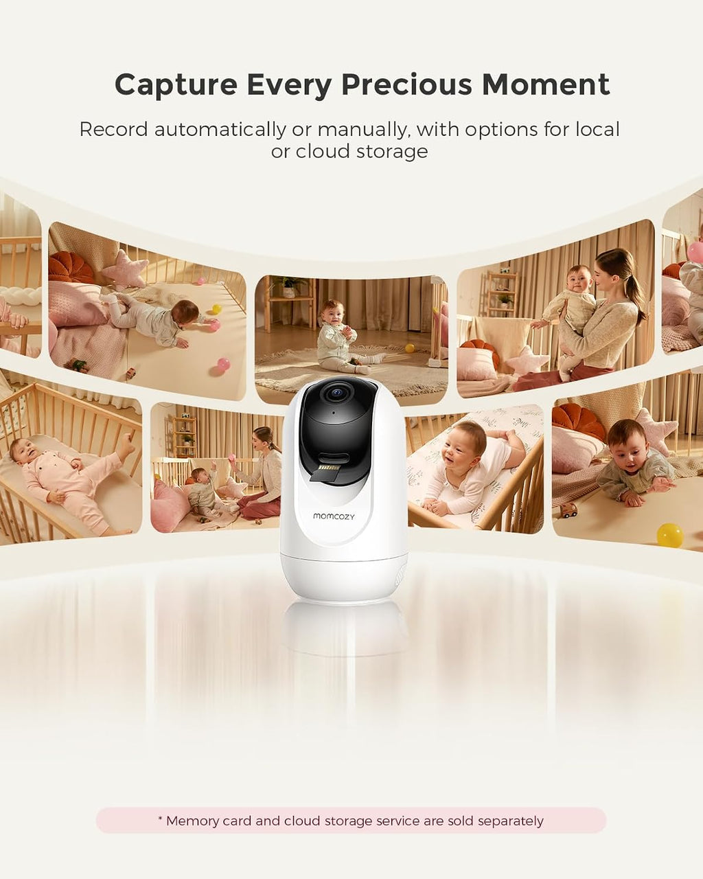 Smart WiFi Baby Monitor with Camera and Audio,5" 1080P & Wall Mount | Electric Safe Fence, Motion & Sound & Cry