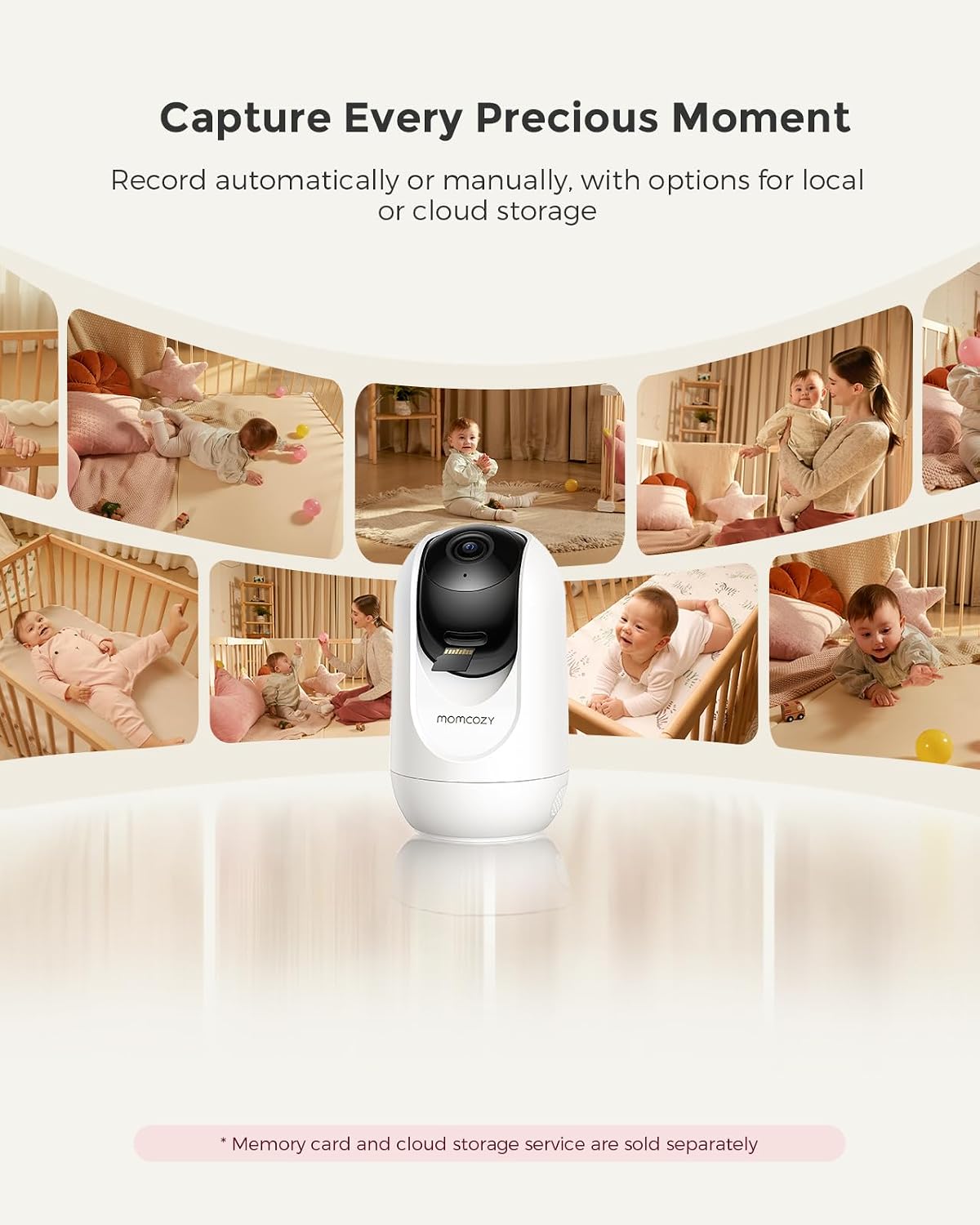 Smart WiFi Baby Monitor with Camera and Audio,5" 1080P & Wall Mount | Electric Safe Fence, Motion & Sound & Cry