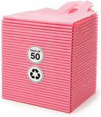 Pink Plastic Gift Bags, Frosted, 16x6x12, 50 Pack