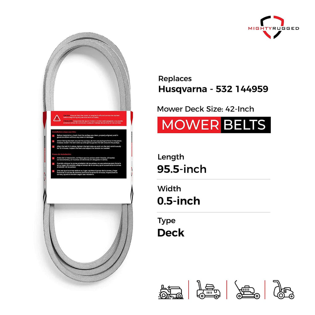 MightyRugged 144959 Craftsman 42 inch Deck Belt Replacement 532144959