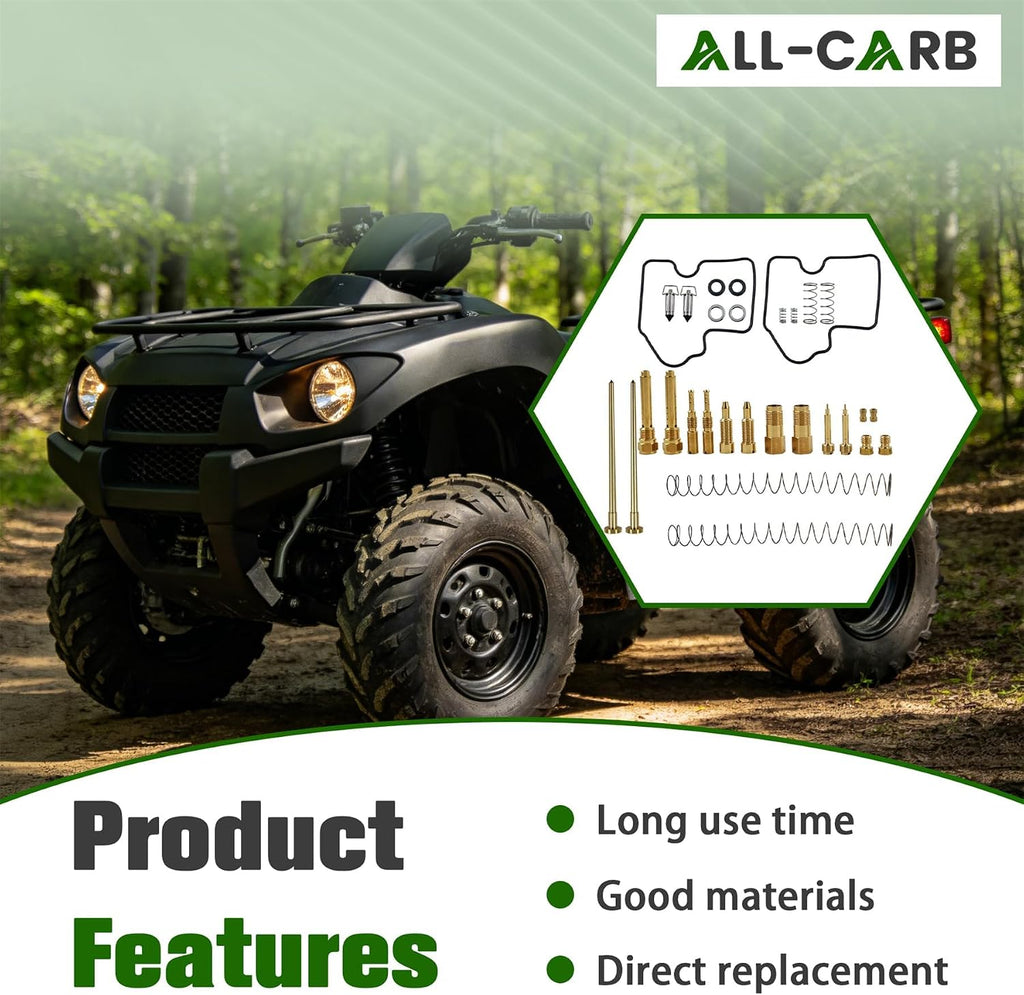 ALL-CARB Carb Carburetor Repair Kit Replacement for Kawasaki Brute Force750