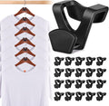 Space Saving Hanger Hooks 60 Pack, Black Clothes Hanger Connector Hooks, Heavy Duty Hanger Hooks Space Saver, Premium
