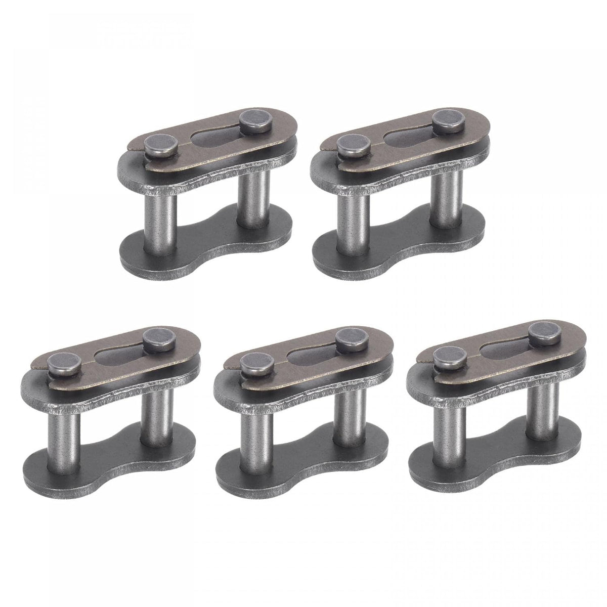 uxcell 5Pcs #80 Chain Master Connector Link Roller, 1" Pitch Carbon Steel, Standard Connecting Split Links for 16A Chain